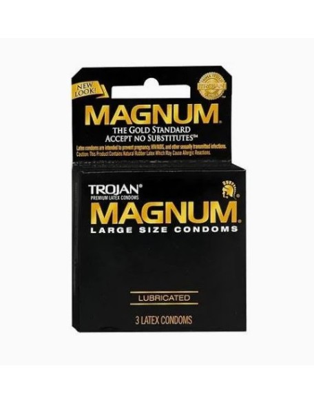 Trojan Magnum XL Large Size Lubricated Condoms - 3/48 Count